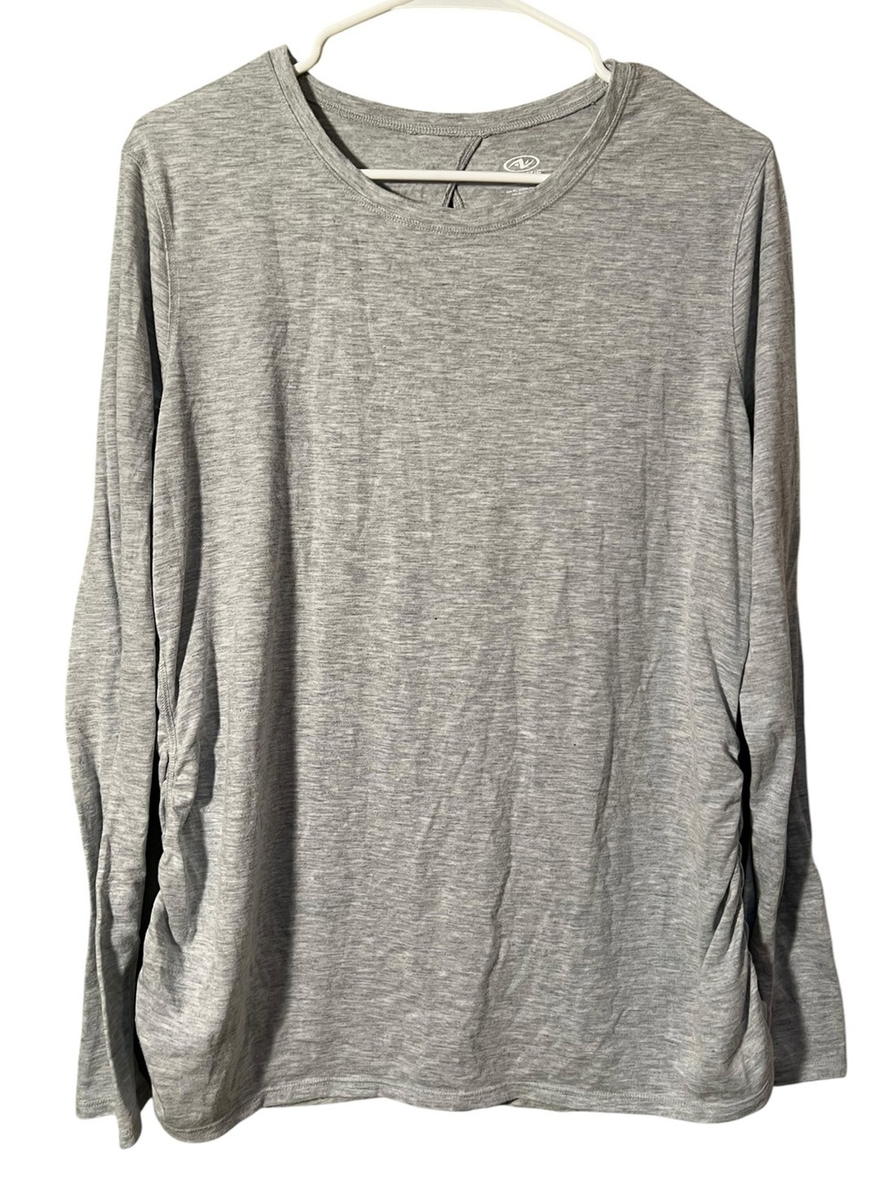 Athletic Works Women's Size Large 12-14 Long Sleeve T-Shirt Light Heather Gray